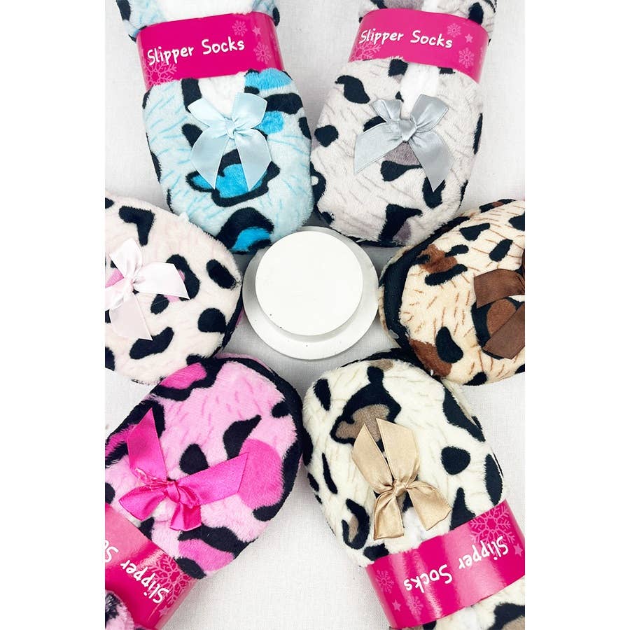 Leopard Soft Non Slip Winter Slipper - Purpose + Passion Boutique