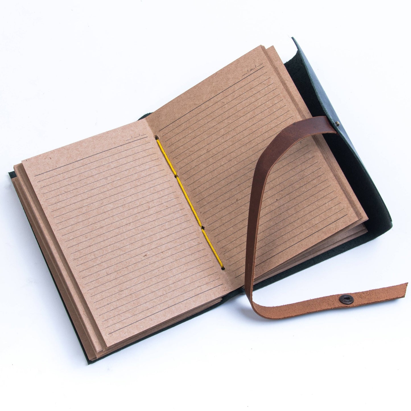 Light Tan Leather Lined Travel Journal - Purpose + Passion Boutique