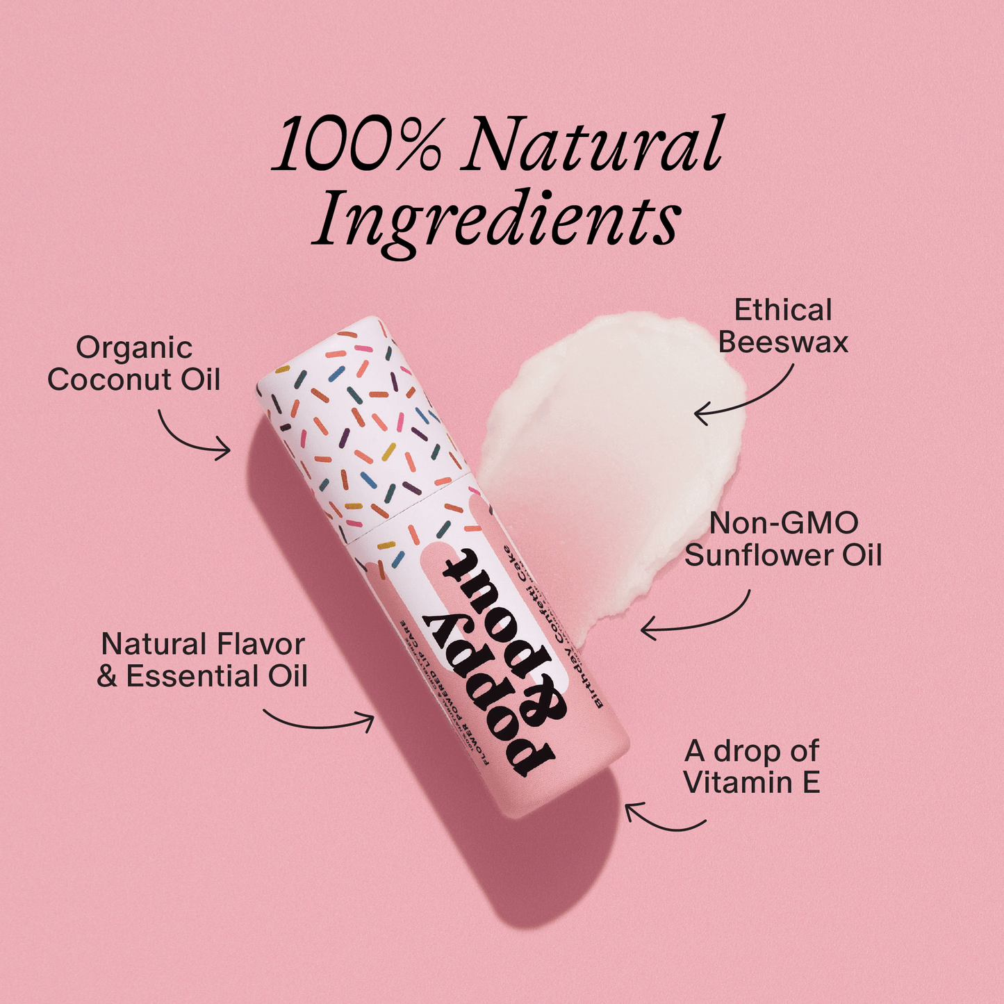 Lip Balm, Birthday Confetti Cake, Pink - Purpose + Passion Boutique