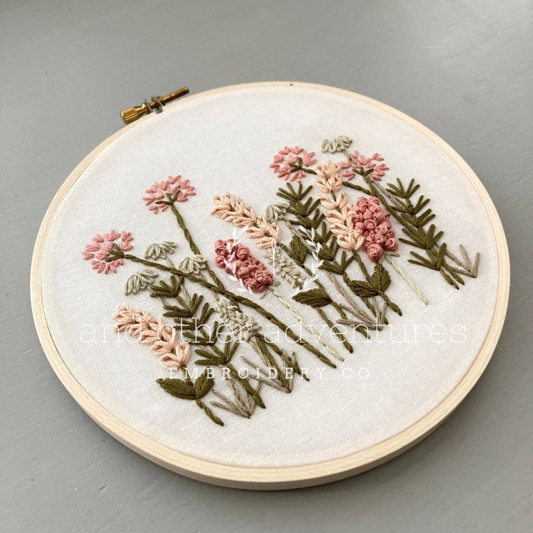 Meadow in Blush & Olive Hand Embroidery Kit - Purpose + Passion Boutique