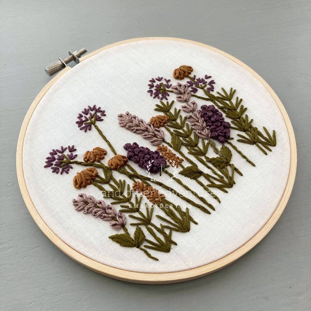 Meadow in Plum Hand Embroidery Kit - Purpose + Passion Boutique