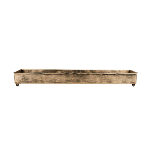 Metal 9 Taper Candle Holder Trough Brass - Purpose + Passion Boutique
