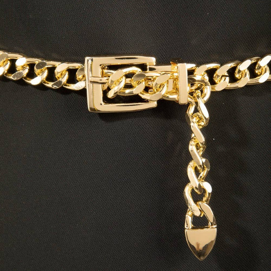 Metallic Gold Curb Chain Belt - Purpose + Passion Boutique