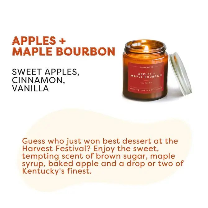 Mini Apples + Maple Bourbon Candle - Purpose + Passion Boutique