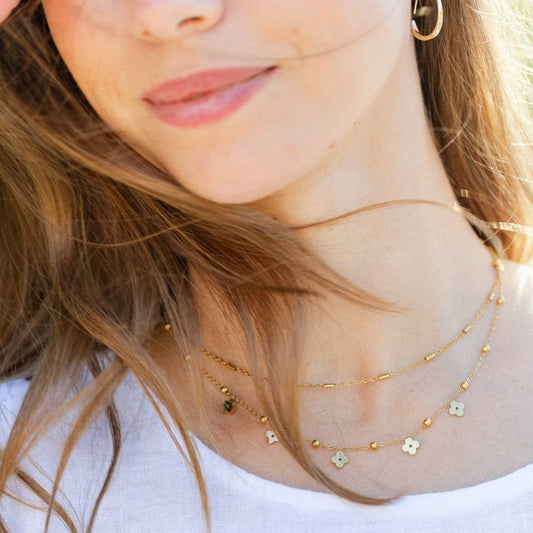 Multi Flower Layered Necklace - Purpose + Passion Boutique