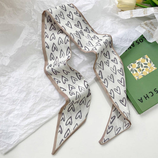 Neutral Long Twilly Scarf - Purpose + Passion Boutique