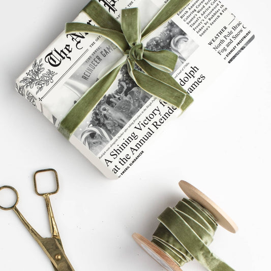 North Pole Times Newspaper Holiday Gift Wrap + Activity - Purpose + Passion Boutique