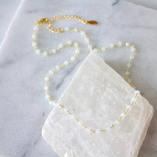 Opalite Beaded Necklace - Purpose + Passion Boutique