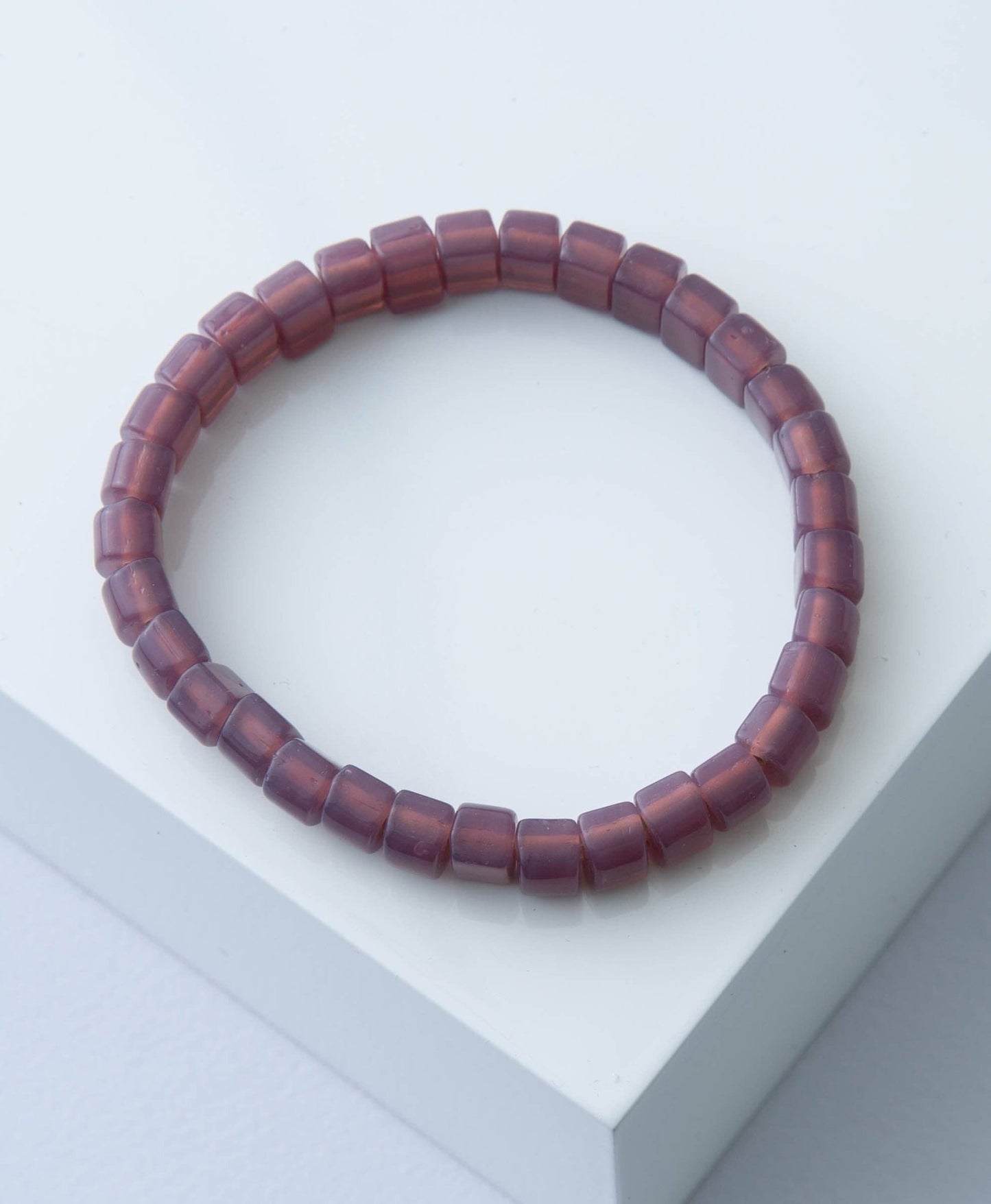 Opaque Glass Bracelet, Plum - Purpose + Passion Boutique