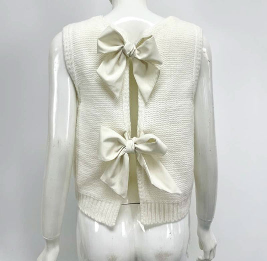 Open Back Bow Sweater - Purpose + Passion Boutique