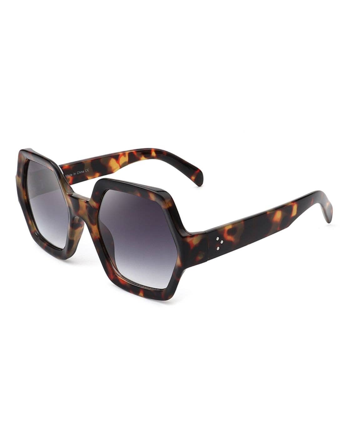 Oversize Geometric Hexagonal Sunglasses - Purpose + Passion Boutique