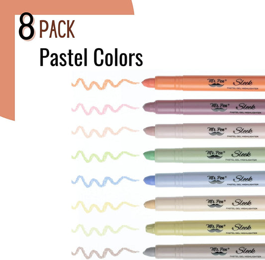 Pastel Colors Gel Highlighter, 8 Pack - Purpose + Passion Boutique