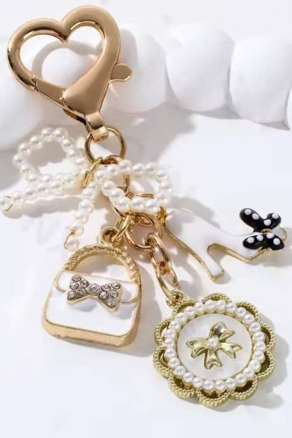 Pearl Bow, Heel and Handbag Purse Charm - Purpose + Passion Boutique
