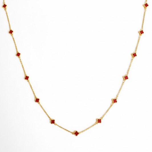 Petite Colored Clover Necklace - Purpose + Passion Boutique