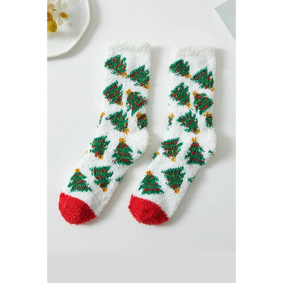 Plush Cozy Christmas Theme Socks - Purpose + Passion Boutique