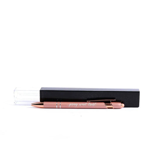 Pray Wait Trust Rose Gold Pen - Purpose + Passion Boutique