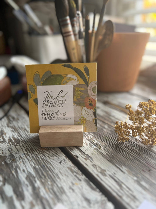 Psalms Bible Verse Scripture Cards + Wooden Stand - Purpose + Passion Boutique