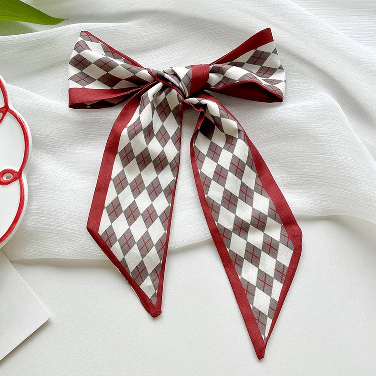 Red Skinny Twilly Scarf - Purpose + Passion Boutique