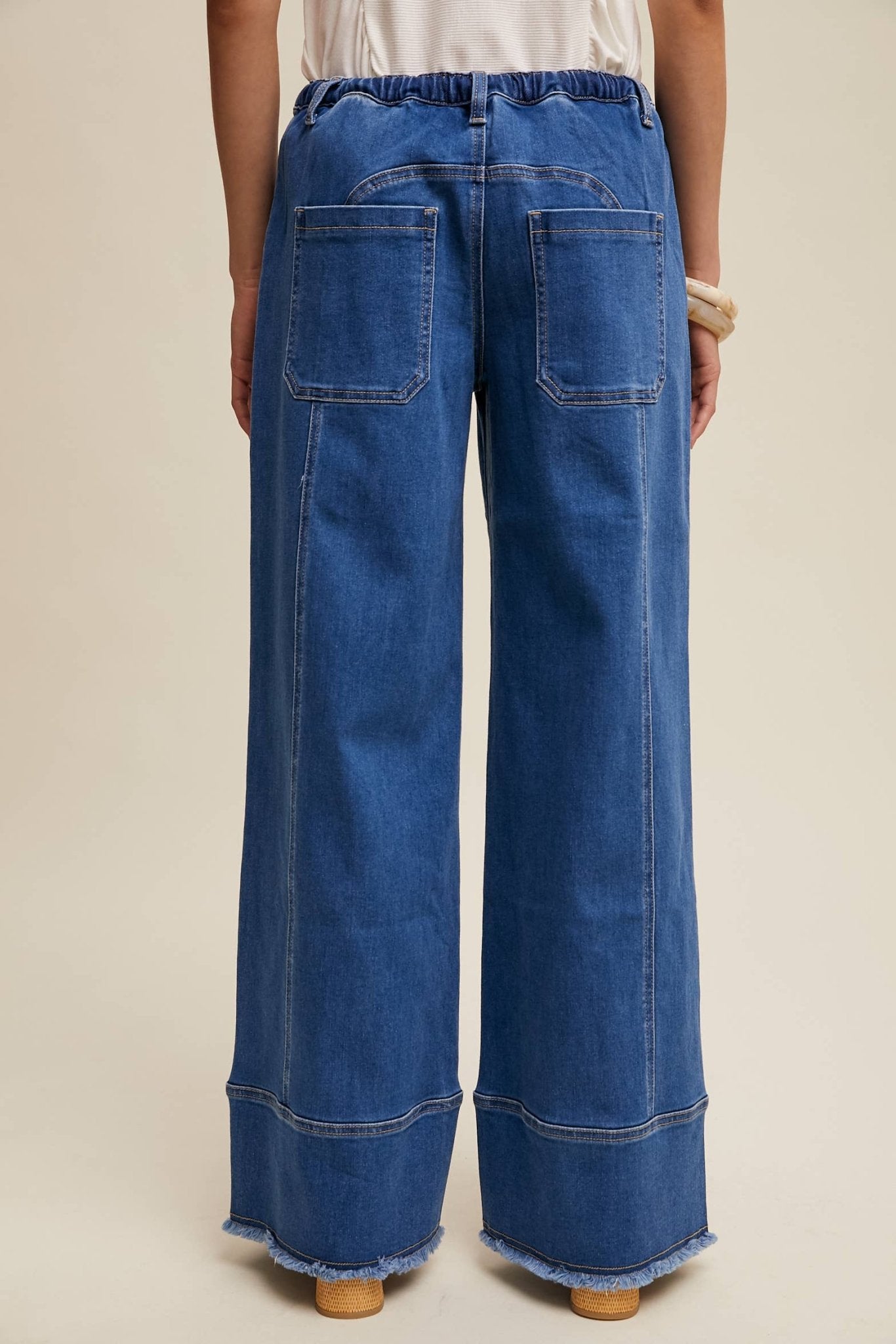 Relaxed Wide - Leg Denim Pants - Purpose + Passion Boutique