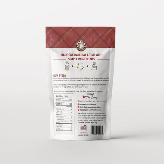 Rich and Buttery Caramel Maple Pecan Popcorn - 8oz - Purpose + Passion Boutique