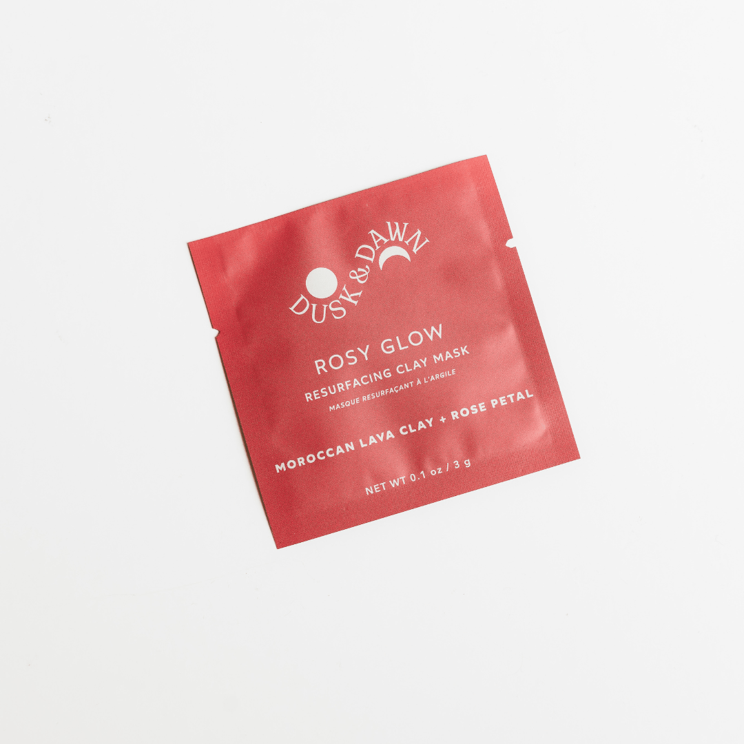 Rosy Glow Resurfacing Clay Mask - 1 Skincare Treatment Pouch - Purpose + Passion Boutique