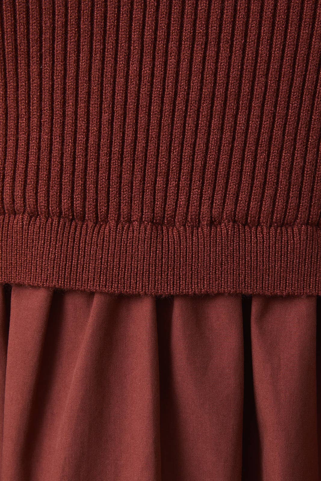 Rust Mock Neck Knit Tiered Dress - Purpose + Passion Boutique