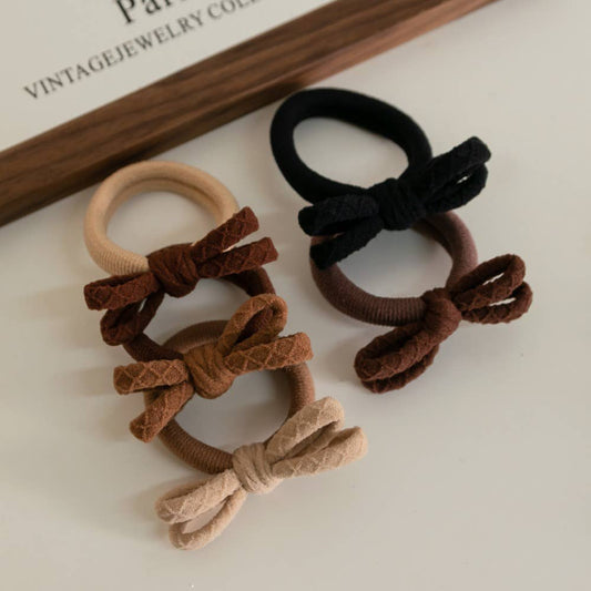 Seamless Bow Hair Tie (Set of 5) - Purpose + Passion Boutique