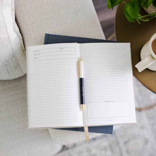 Sermon Notes Journal - Beige - Purpose + Passion Boutique
