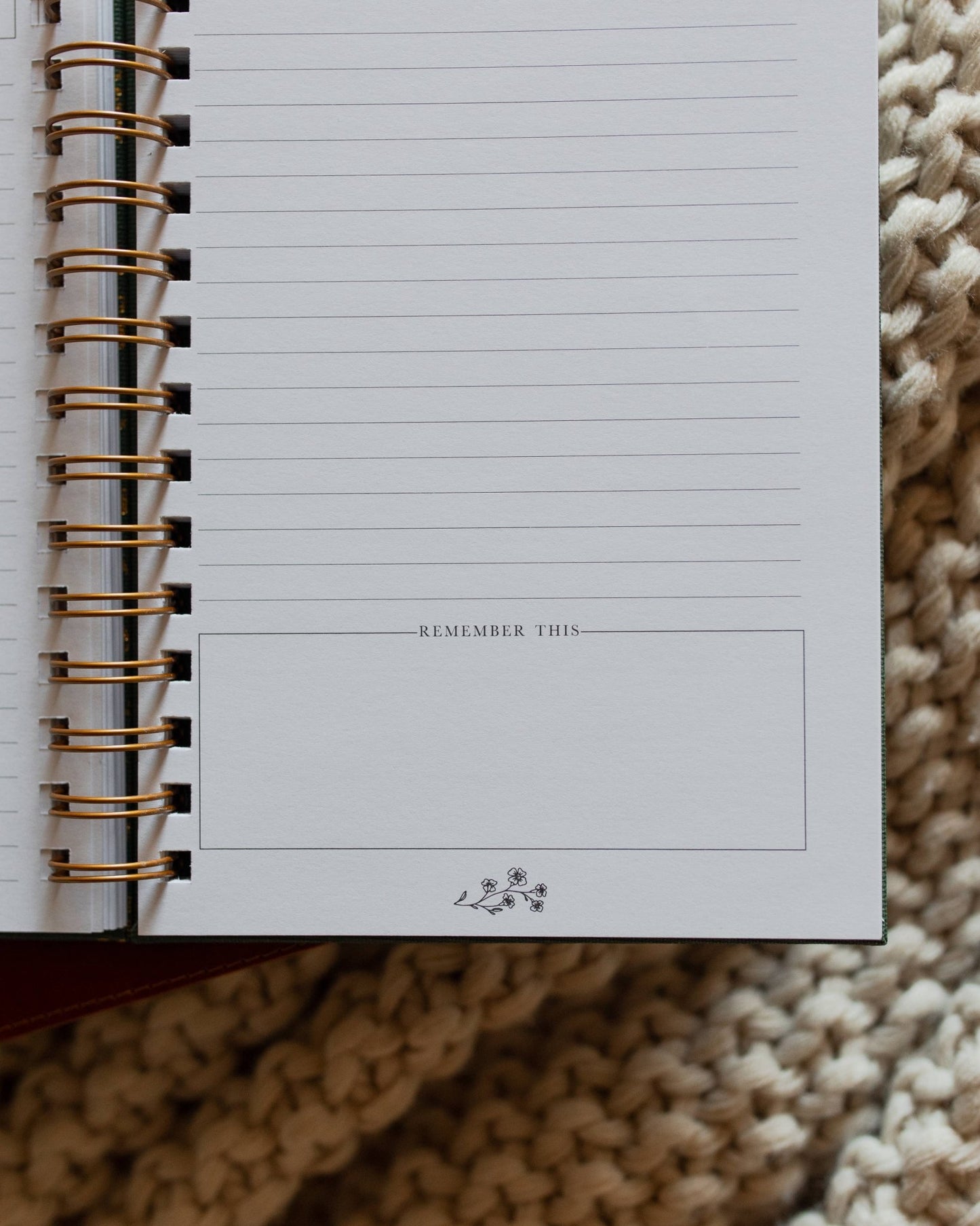 Sermon Notes Journal Green Floral - Purpose + Passion Boutique