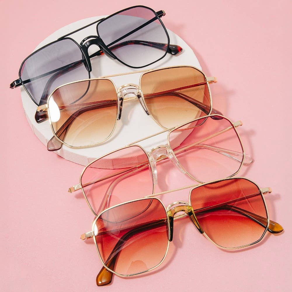 Simple Square Aviator Sunglasses - Purpose + Passion Boutique