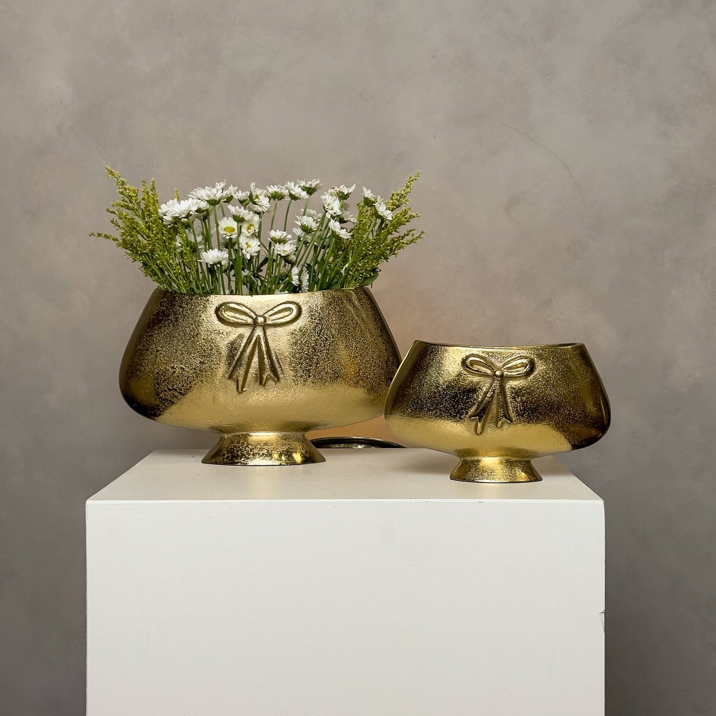 Small Gold Bow Accent Vase - Purpose + Passion Boutique