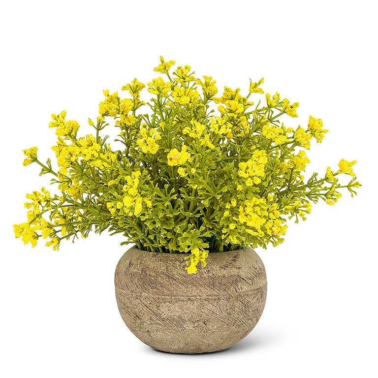 Small Yellow Flowering Plant Pot - Purpose + Passion Boutique