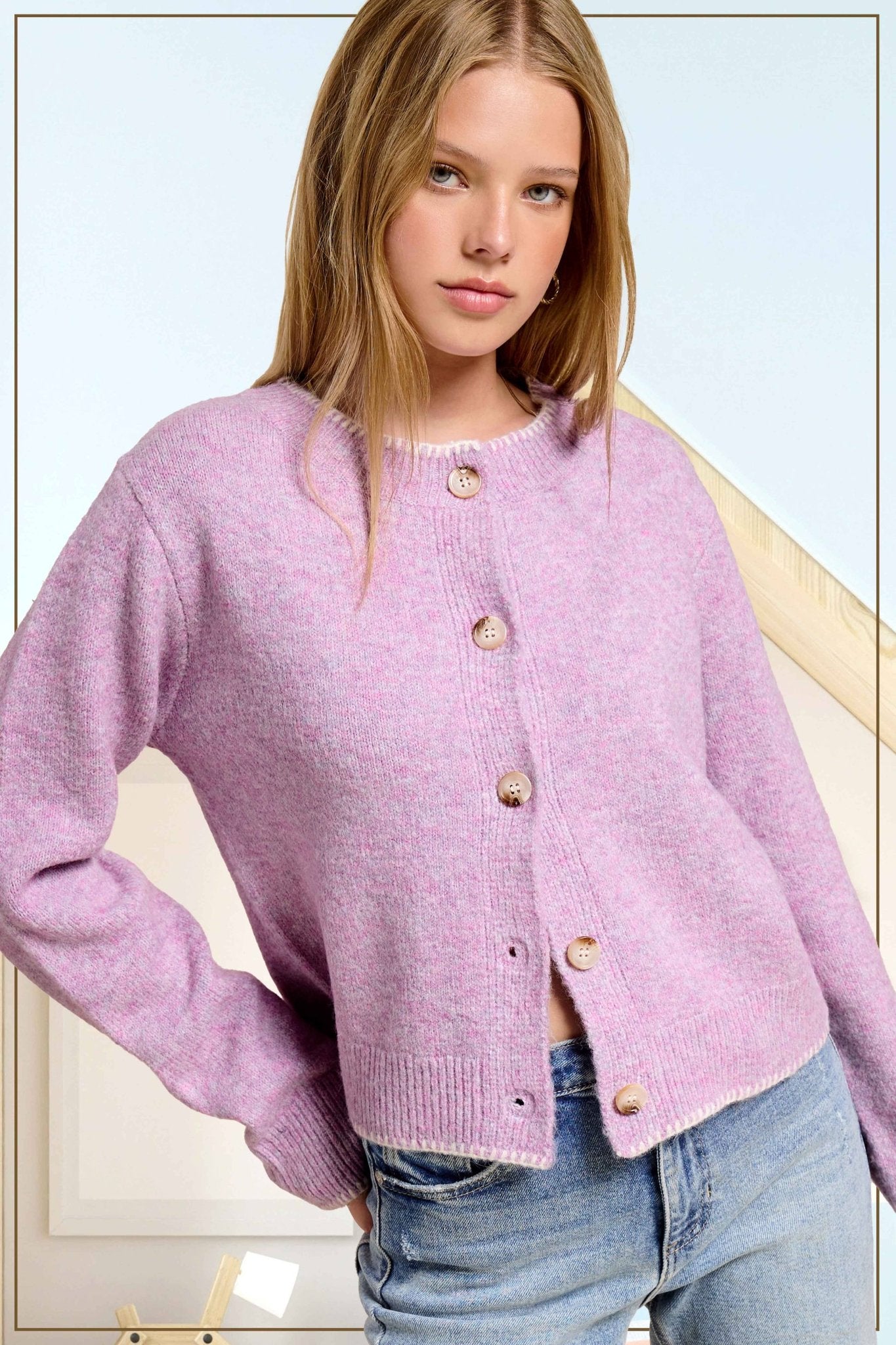 Soft Mulberry Fuzzy Cardigan - Purpose + Passion Boutique