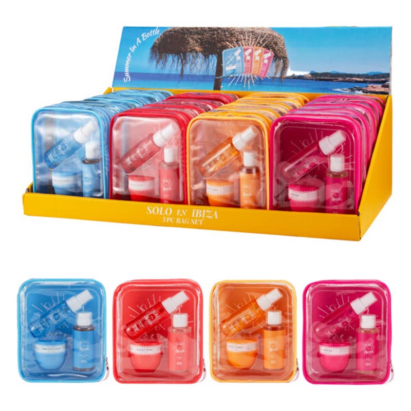 Solo En lbiza 3pcs Beauty Bag Set - Purpose + Passion Boutique