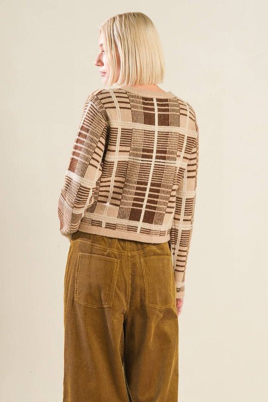 Taupe Brown Knit Sweater Cardigan - Purpose + Passion Boutique