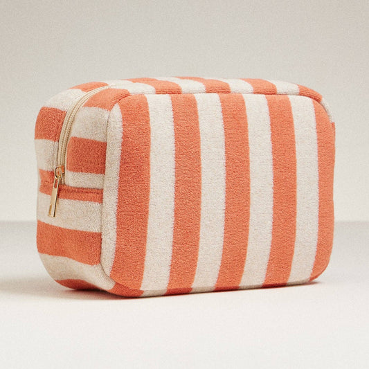 Terry Fabric Striped Multi - Purpose Pouch - Purpose + Passion Boutique