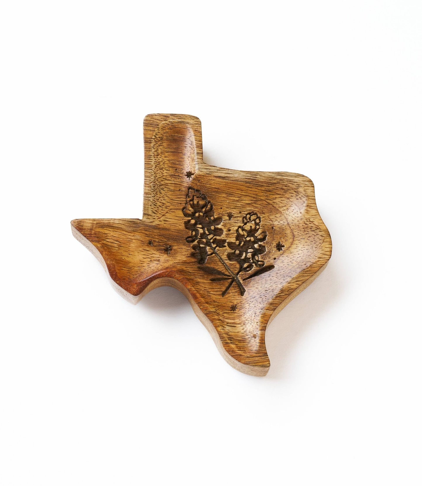 Texas Bluebonnet Jewelry Mango Wood Tray - Purpose + Passion Boutique