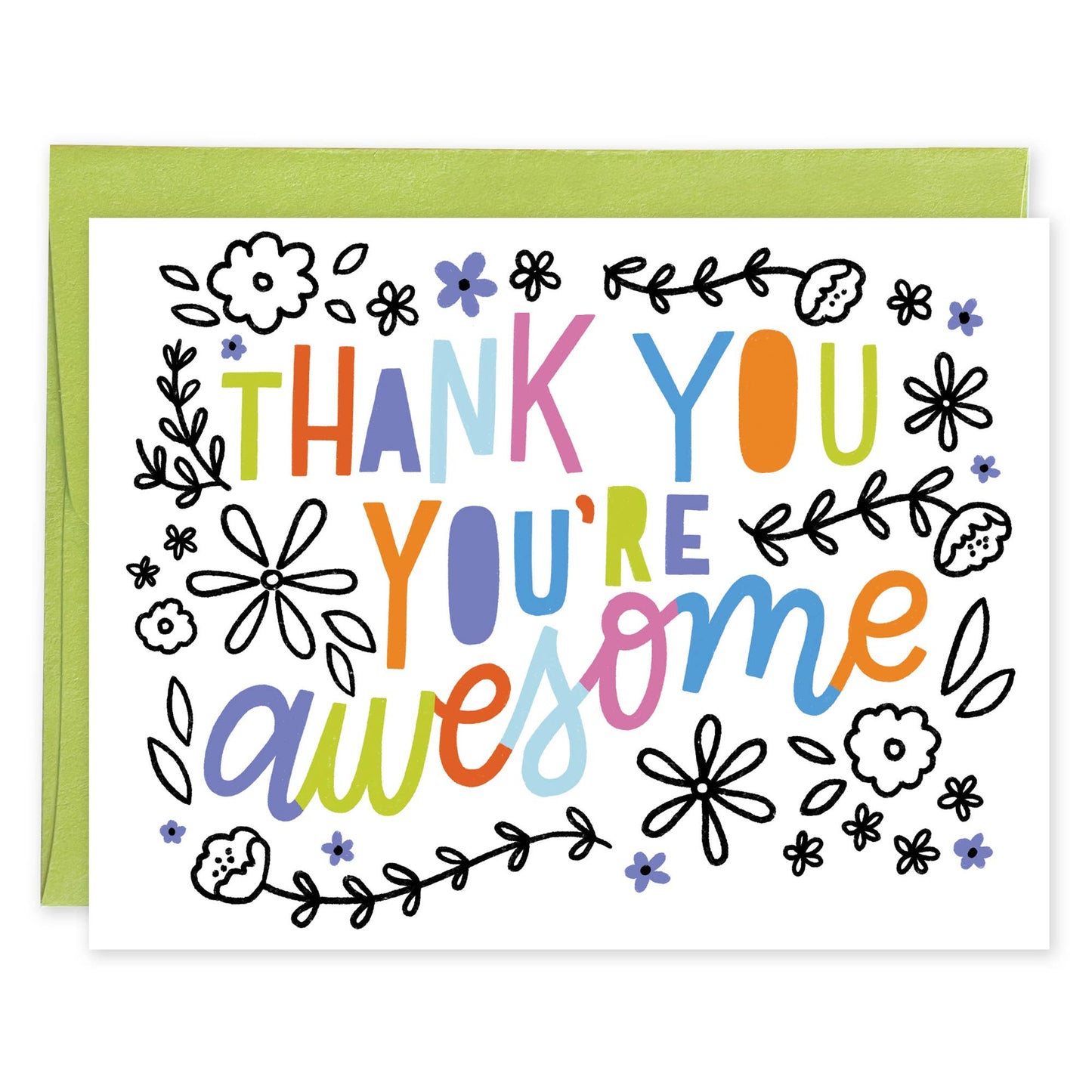 Thank You You're Awesome Blank Note - Pack of 8 - Purpose + Passion Boutique