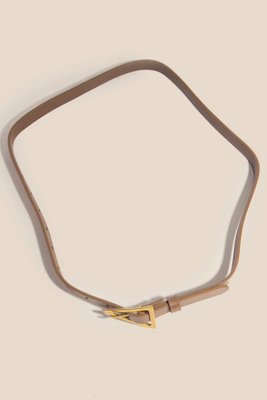 Triangle Buckle Leather Belt - Purpose + Passion Boutique