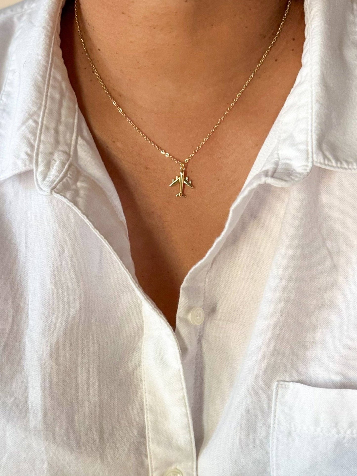 Up and Away Airplane Necklace - Purpose + Passion Boutique