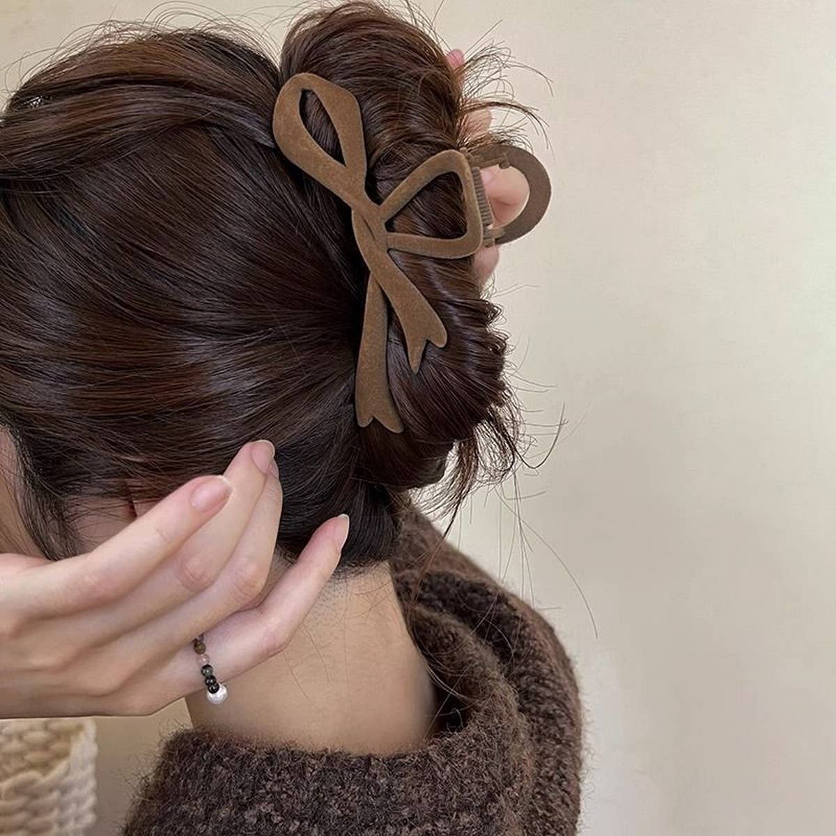 Velvet Bow Hair Clip Claw - Purpose + Passion Boutique
