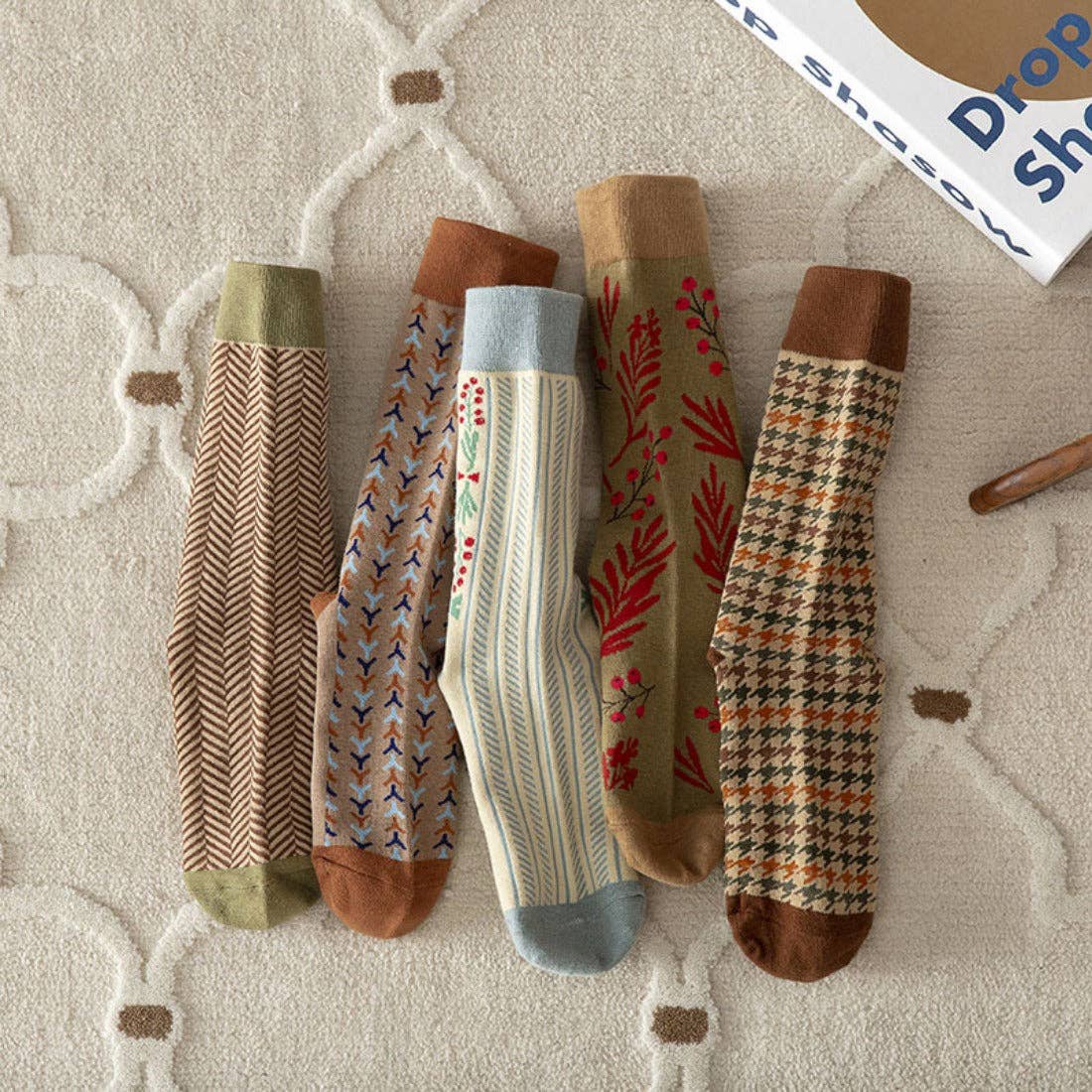 Vintage Pattern Women's Socks - Purpose + Passion Boutique