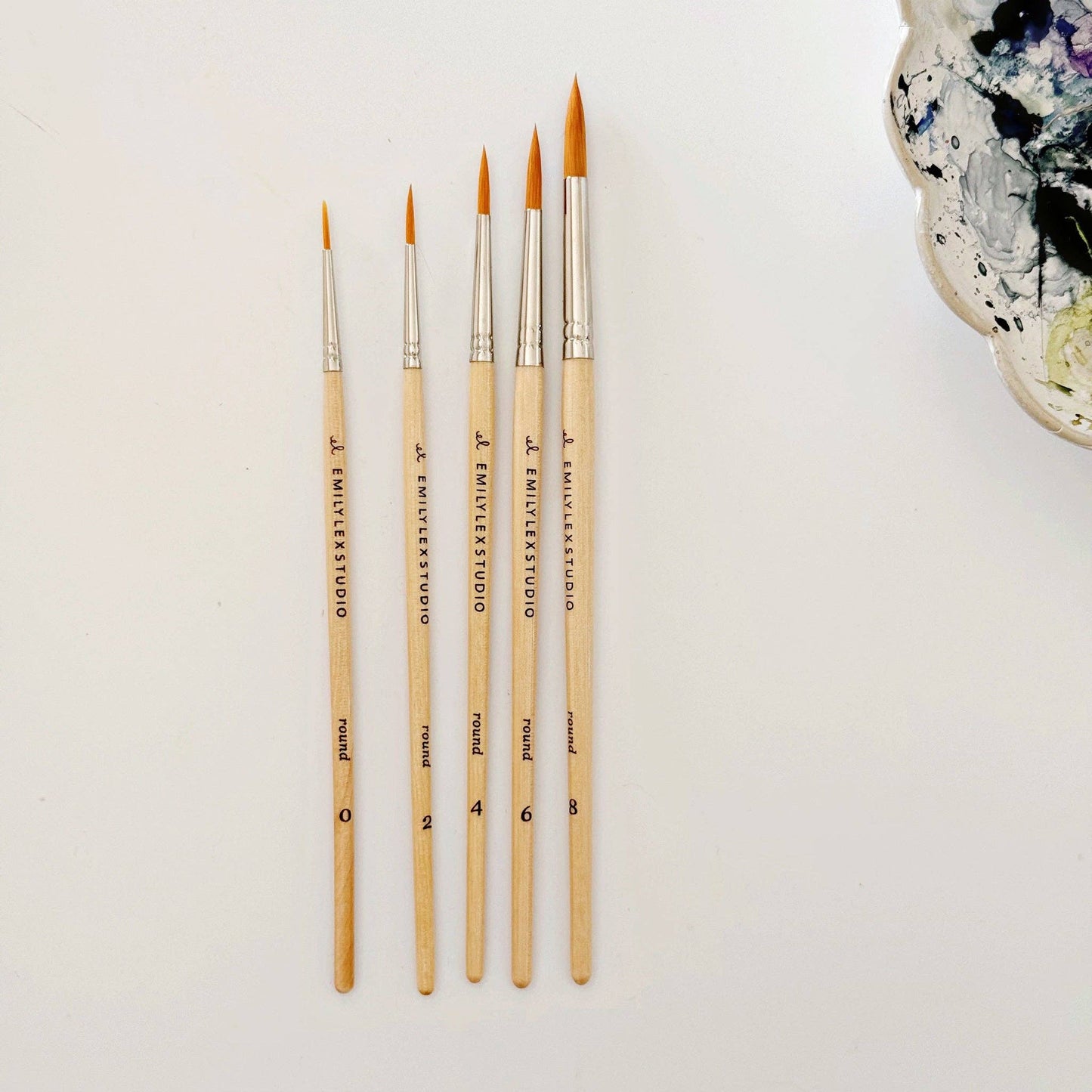 Watercolor 5 Wood Brushes Set - Purpose + Passion Boutique