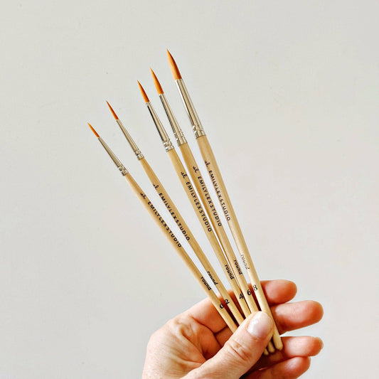 Watercolor 5 Wood Brushes Set - Purpose + Passion Boutique