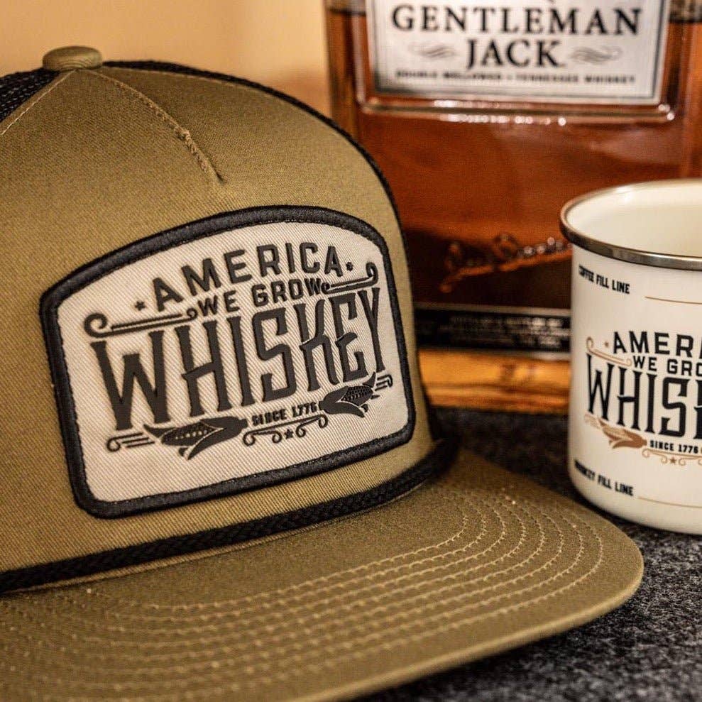 We Grow Whiskey Olive Hat - Purpose + Passion Boutique