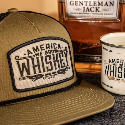 We Grow Whiskey Olive Hat - Purpose + Passion Boutique
