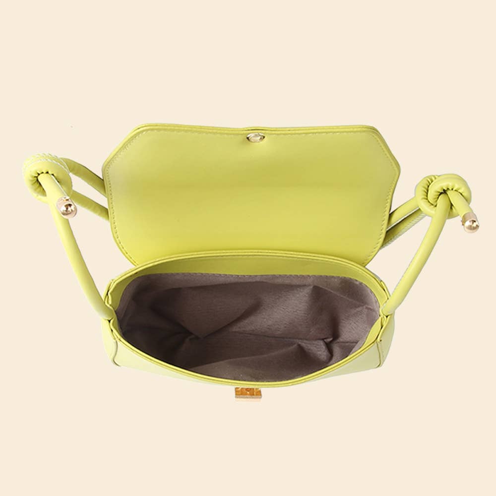 White Faux Leather Rope Strap Shoulder Bag - Purpose + Passion Boutique