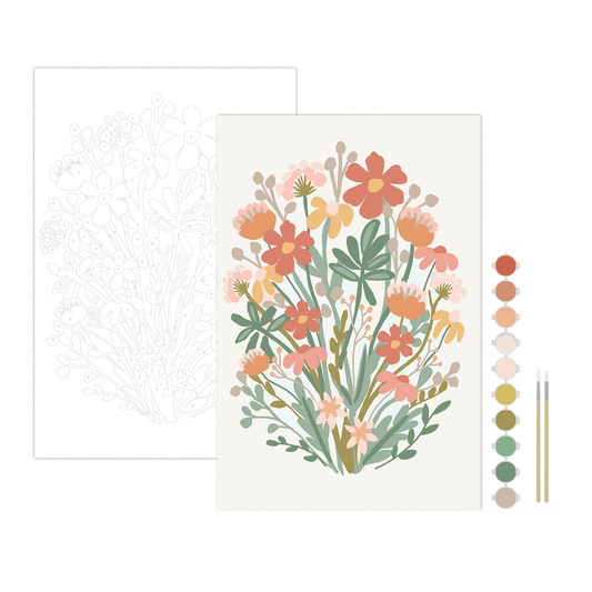 Wildflowers Meditative Art Paint by Number Kit + Frame - Purpose + Passion Boutique