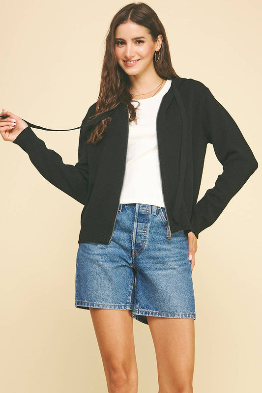 Zip Up Hoodie Cardigan Sweater - Purpose + Passion Boutique