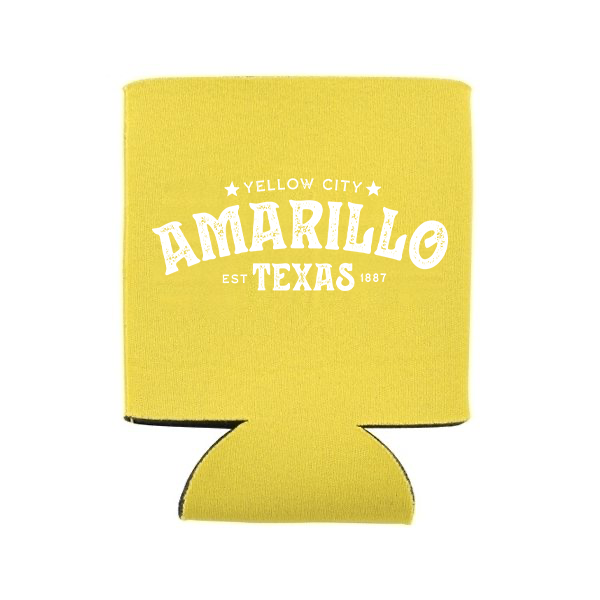 Yellow City Amarillo Texas Can Cooler